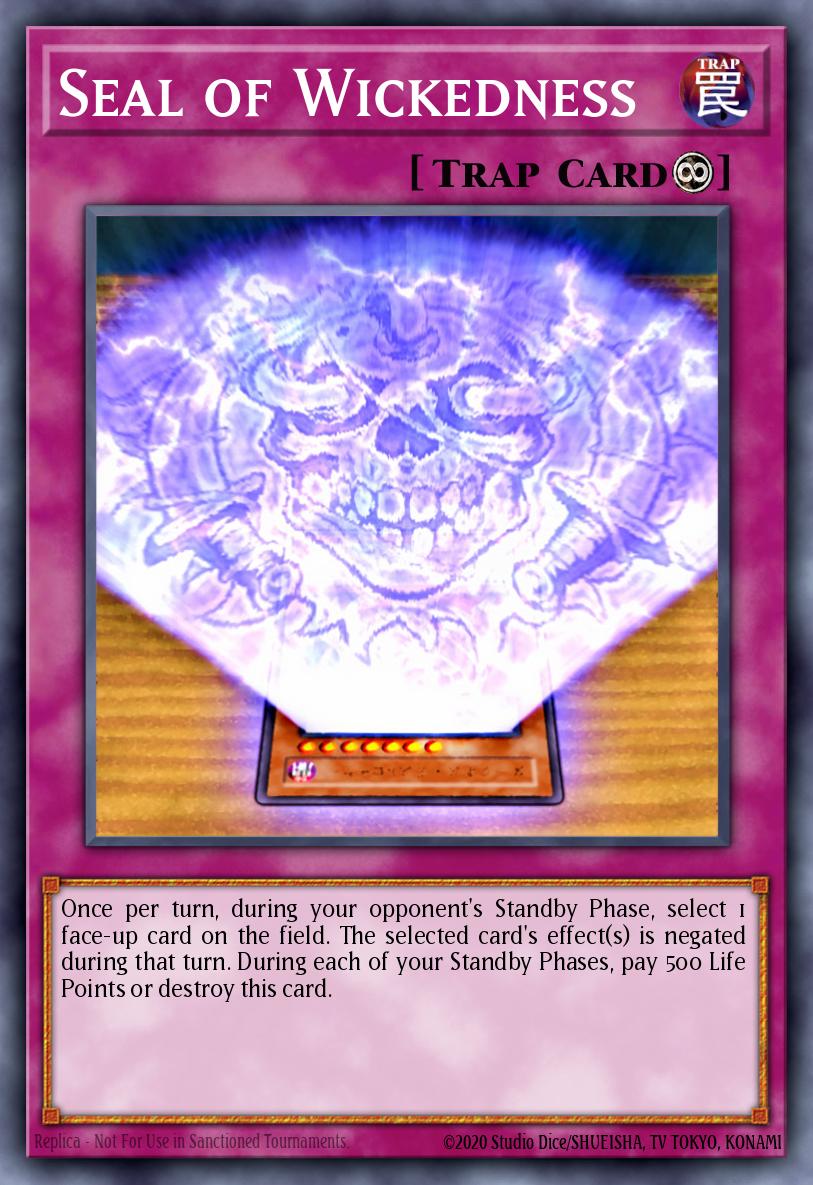Seal of Wickedness Yu-Gi-Oh card