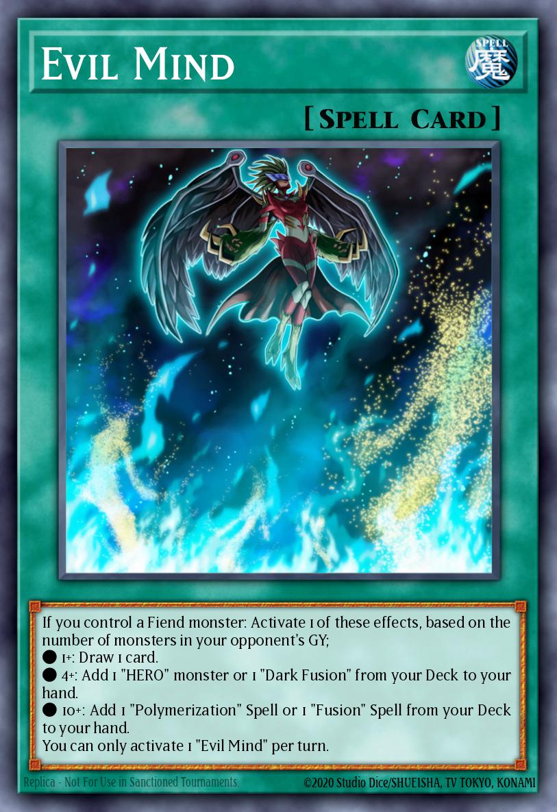 Evil Mind Yu-Gi-Oh card