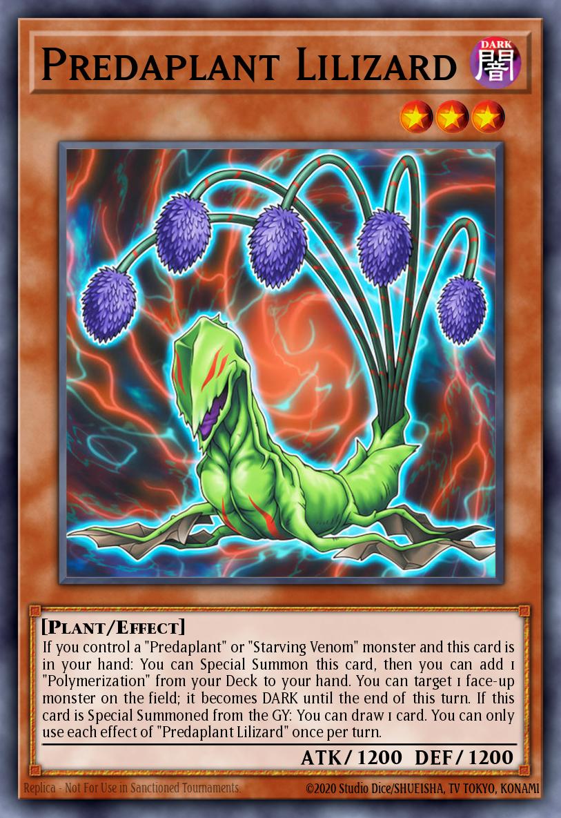Predaplant Lilizard Yu-Gi-Oh card