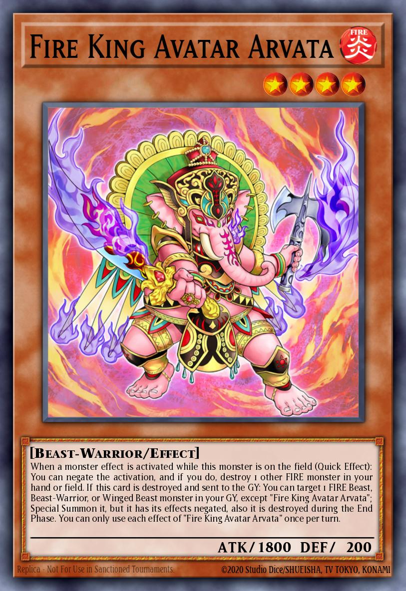 Fire King Avatar Arvata Yu-Gi-Oh card