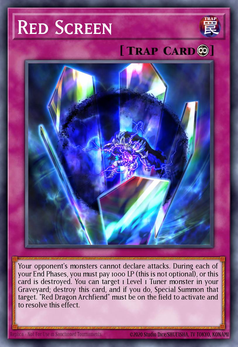 Red Screen Yu-Gi-Oh card