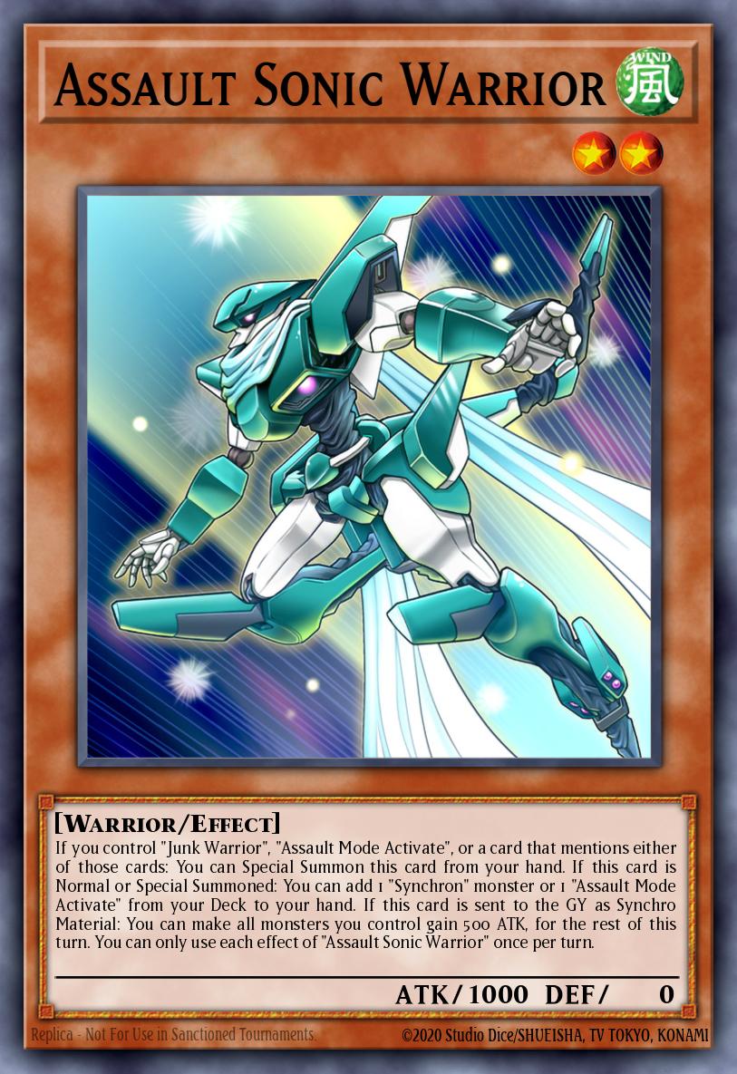 Assault Sonic Warrior Yu-Gi-Oh card