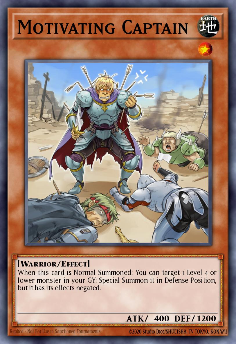 Motivating Captain Yu-Gi-Oh card