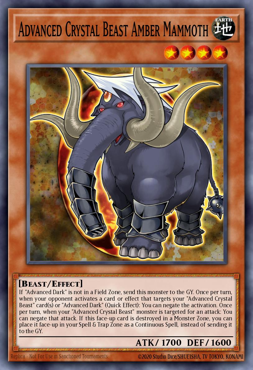 Advanced Crystal Beast Amber Mammoth Yu-Gi-Oh card