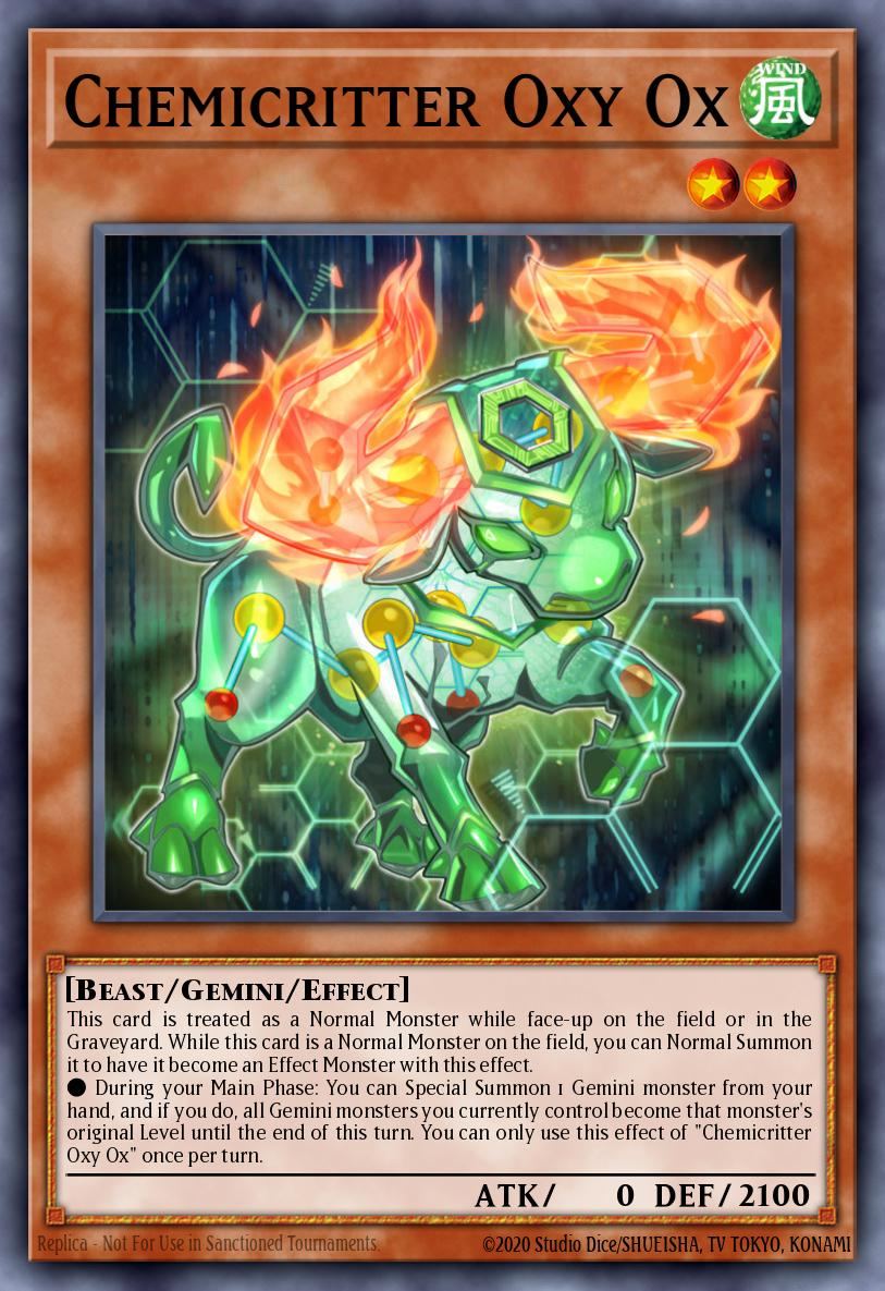 Chemicritter Oxy Ox Yu-Gi-Oh card