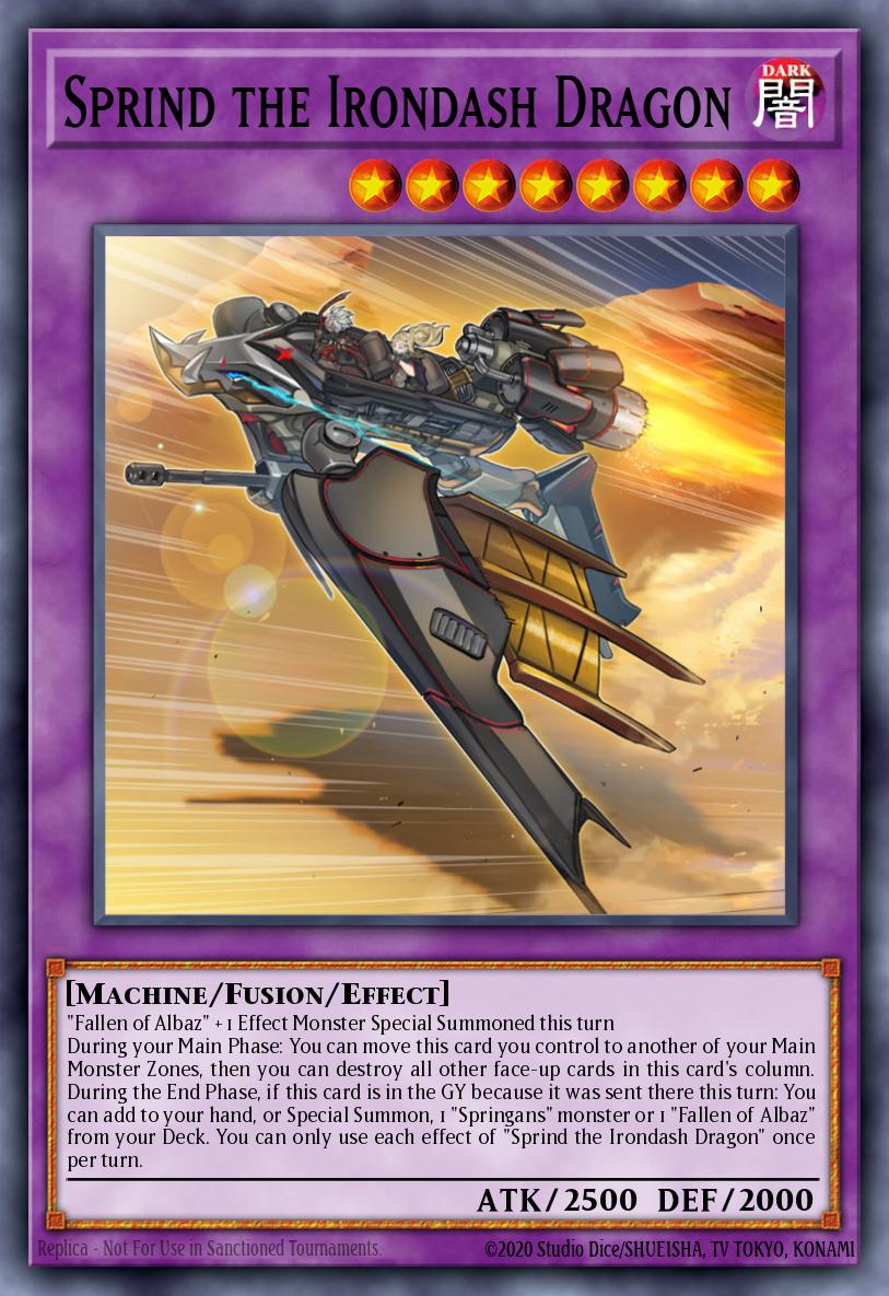 Sprind the Irondash Dragon Yu-Gi-Oh card