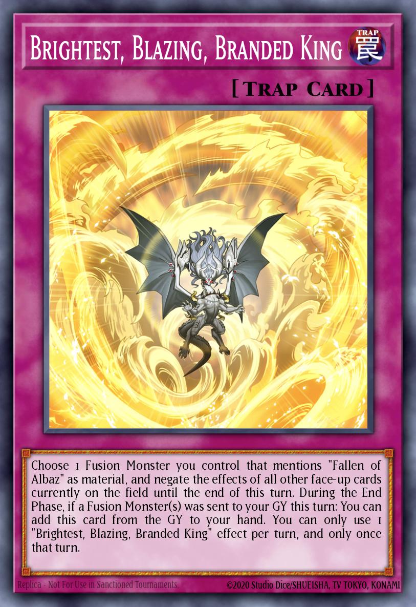 Brightest, Blazing, Branded King Yu-Gi-Oh card