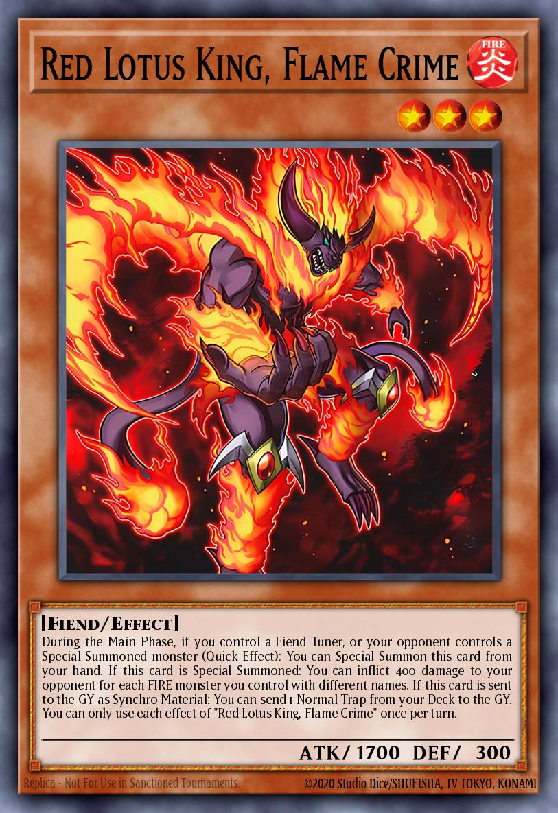 Red Lotus King, Flame Crime Yu-Gi-Oh card