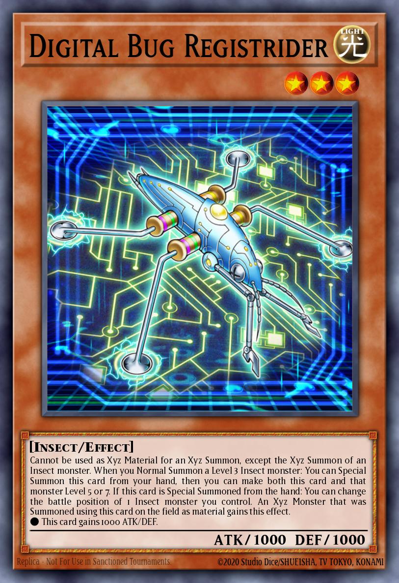 Digital Bug Registrider Yu-Gi-Oh card