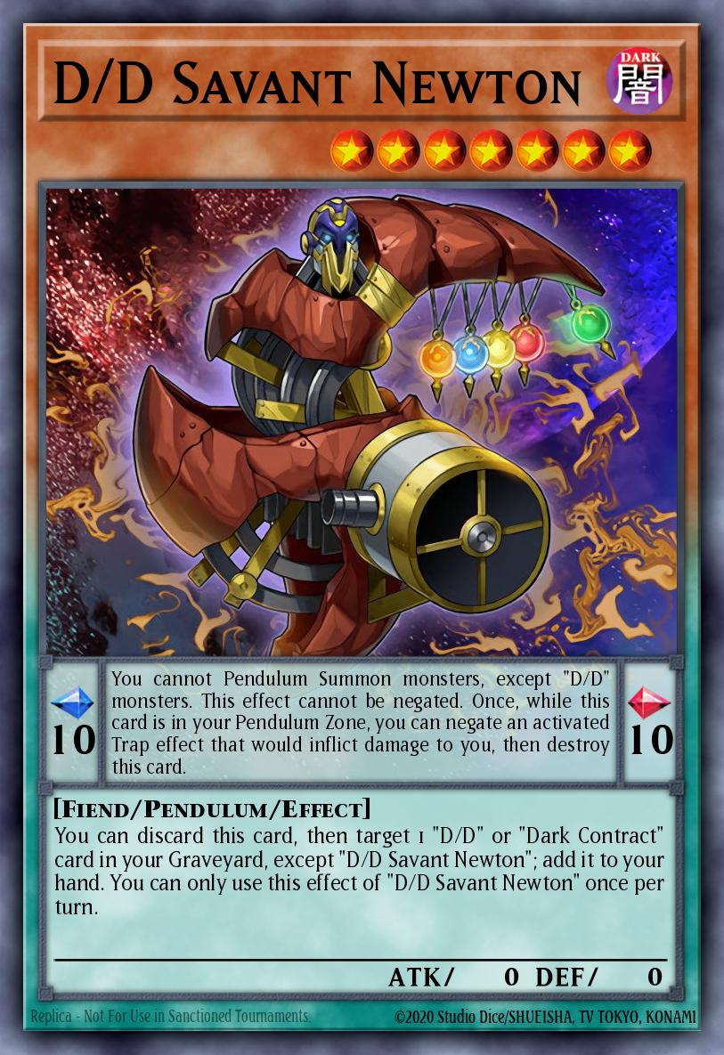 D/D Savant Newton Yu-Gi-Oh card