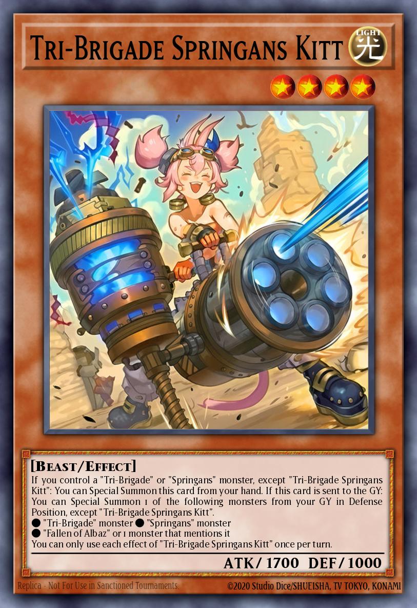 Tri-Brigade Springans Kitt Yu-Gi-Oh card