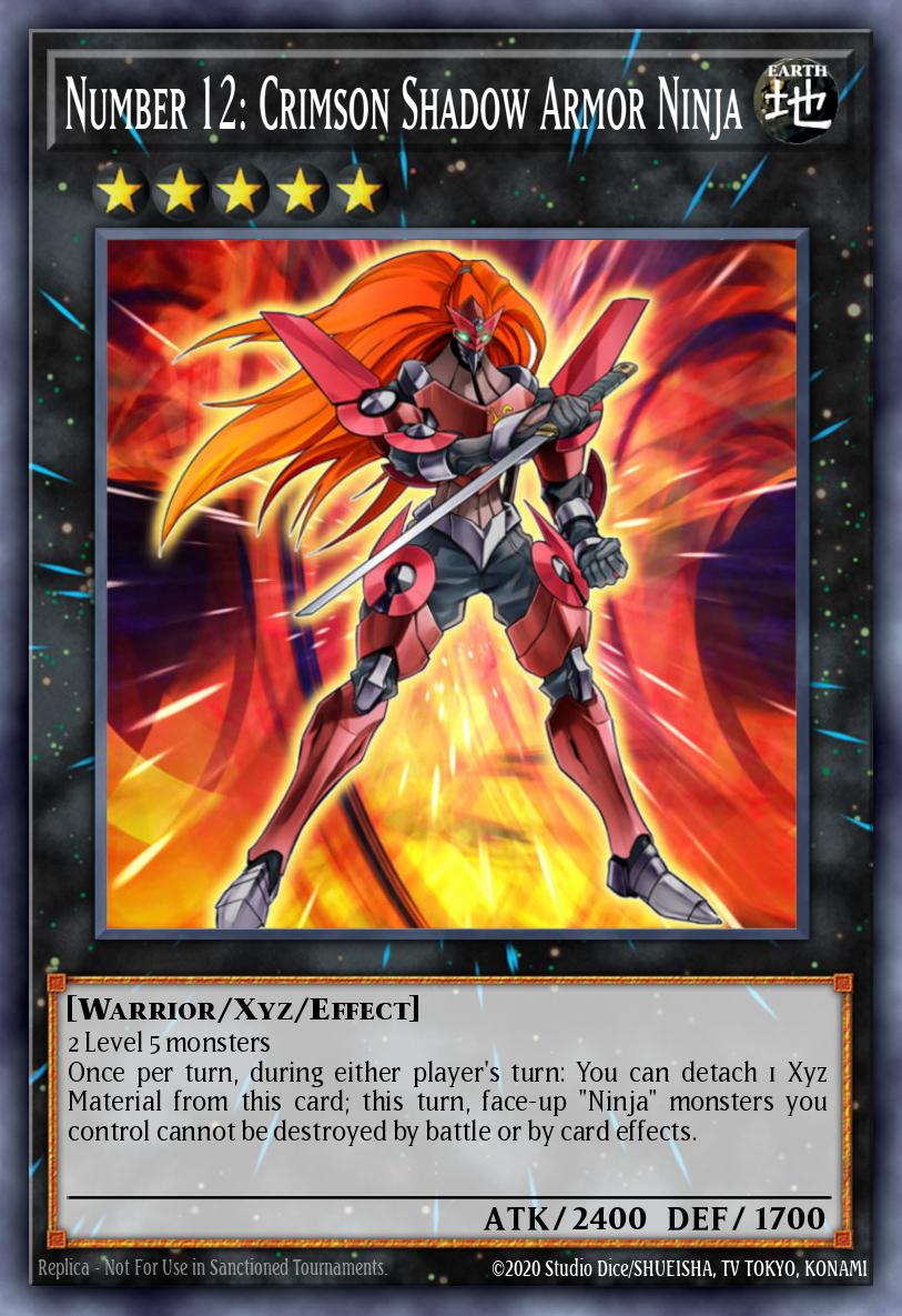 Number 12: Crimson Shadow Armor Ninja Yu-Gi-Oh card