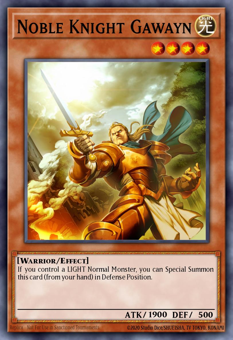 Noble Knight Gawayn Yu-Gi-Oh card