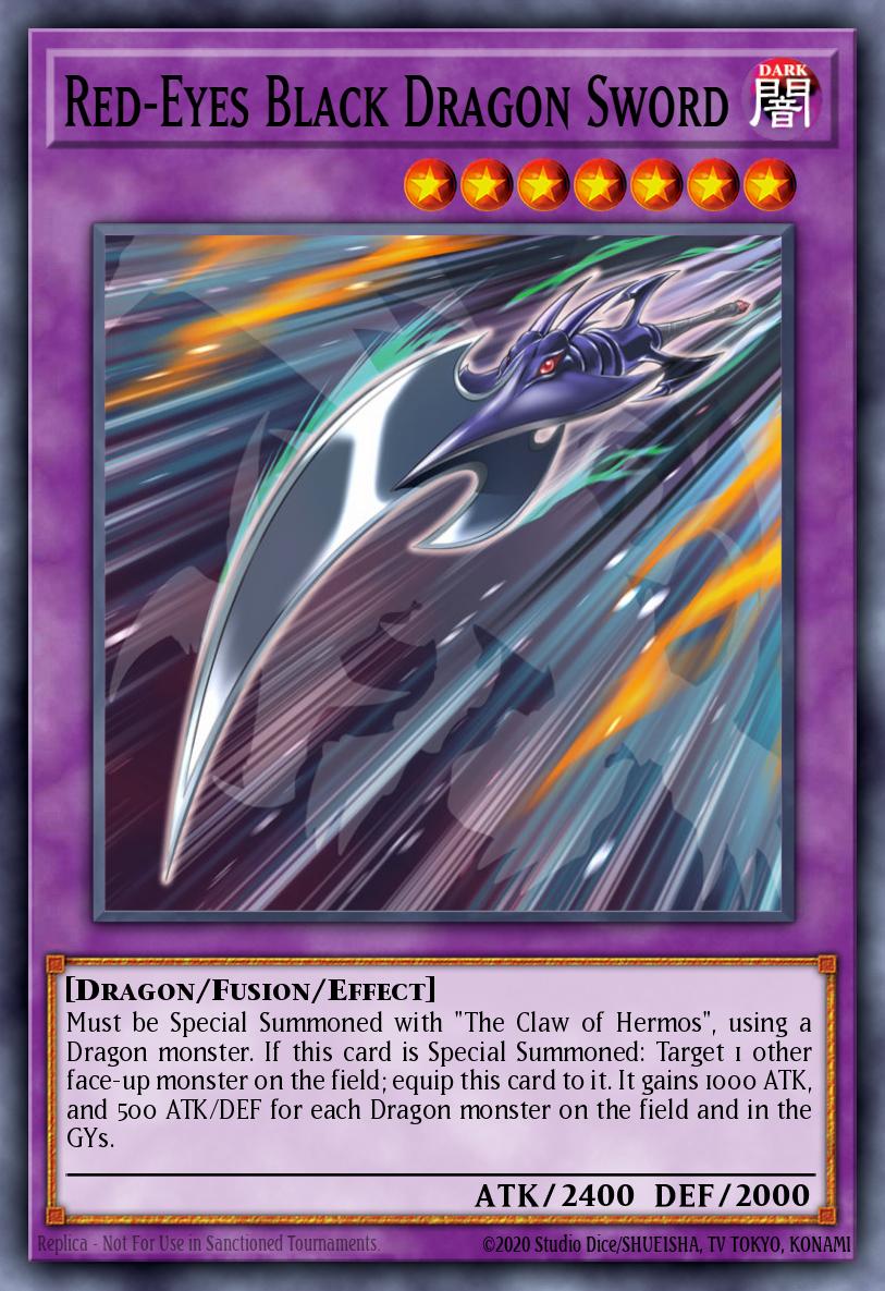 Red-Eyes Black Dragon Sword Yu-Gi-Oh card