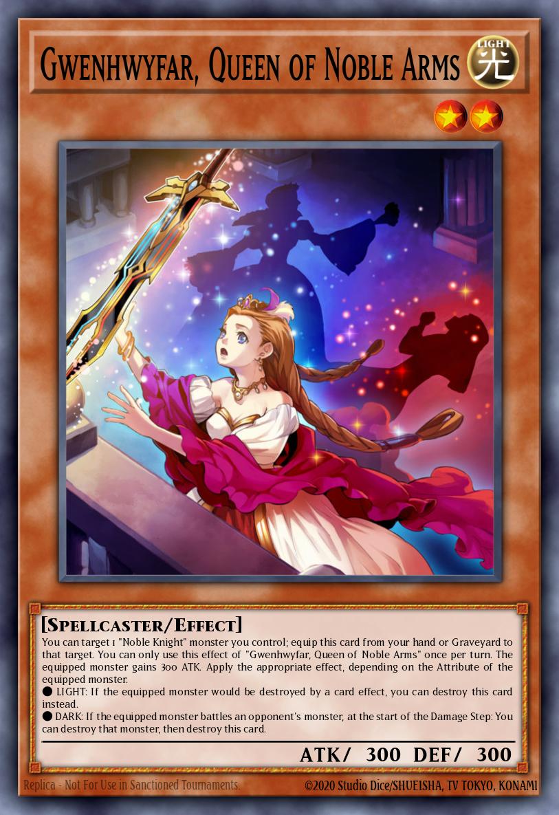 Gwenhwyfar, Queen of Noble Arms Yu-Gi-Oh card
