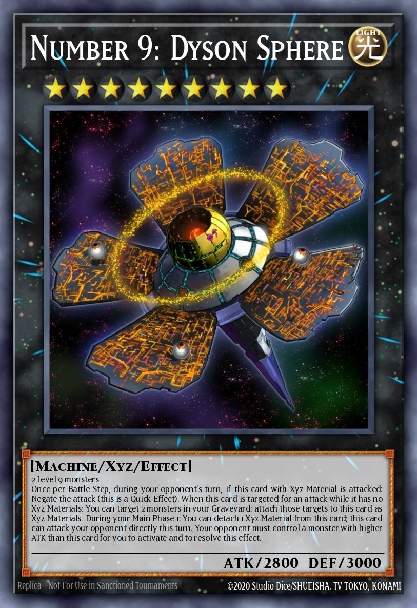 Number 9: Dyson Sphere Yu-Gi-Oh card
