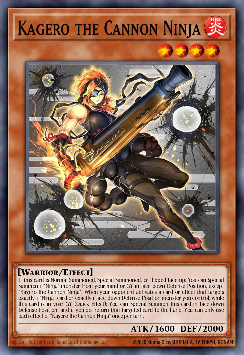 Kagero the Cannon Ninja Yu-Gi-Oh card