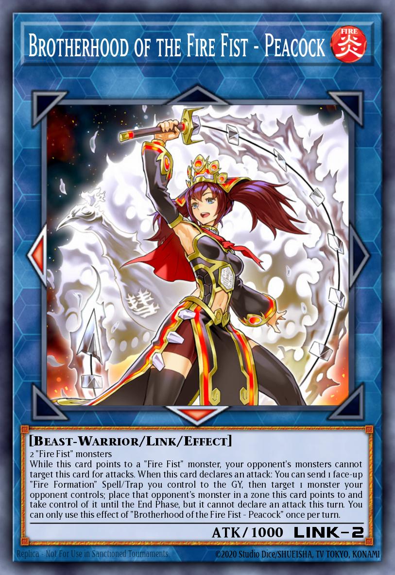 Brotherhood of the Fire Fist - Peacock Yu-Gi-Oh card