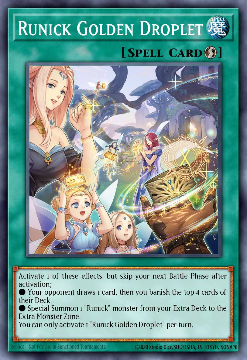 Runick Golden Droplet Yu-Gi-Oh card