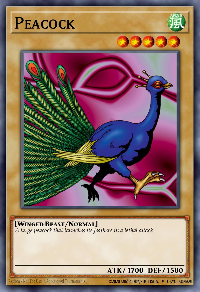 Peacock Yu-Gi-Oh card