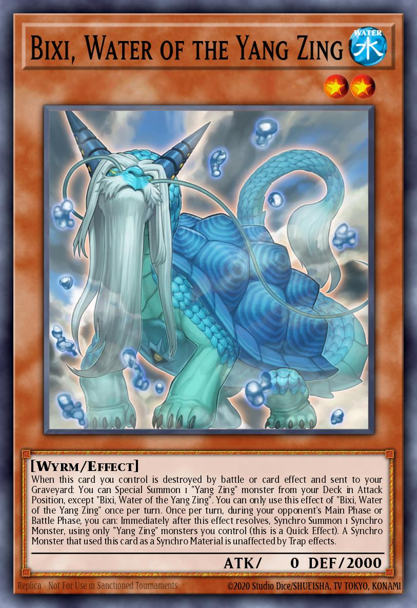 Bixi, Water of the Yang Zing Yu-Gi-Oh card