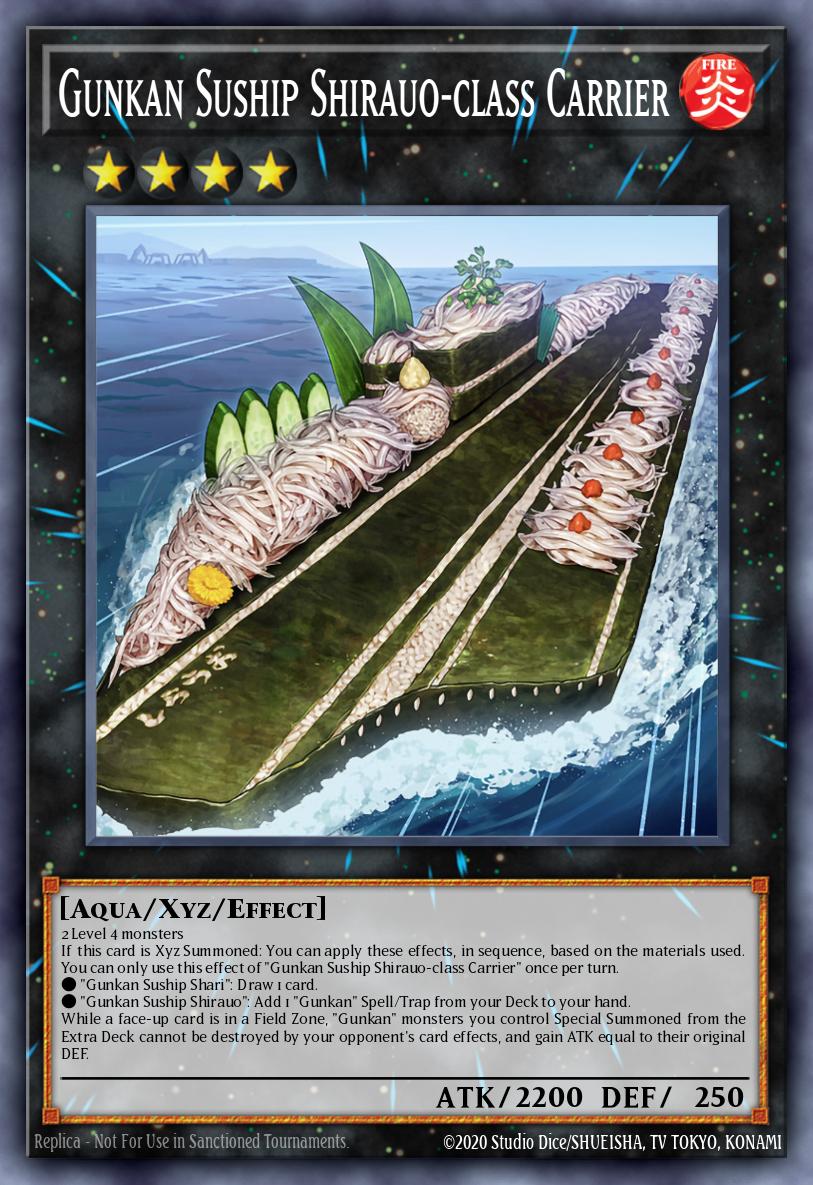 Gunkan Suship Shirauo-class Carrier Yu-Gi-Oh card