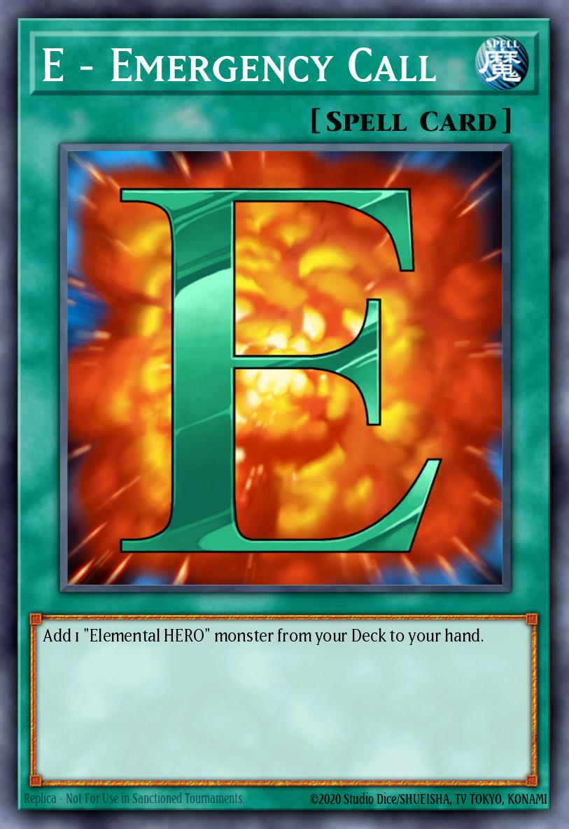 E - Emergency Call Yu-Gi-Oh card
