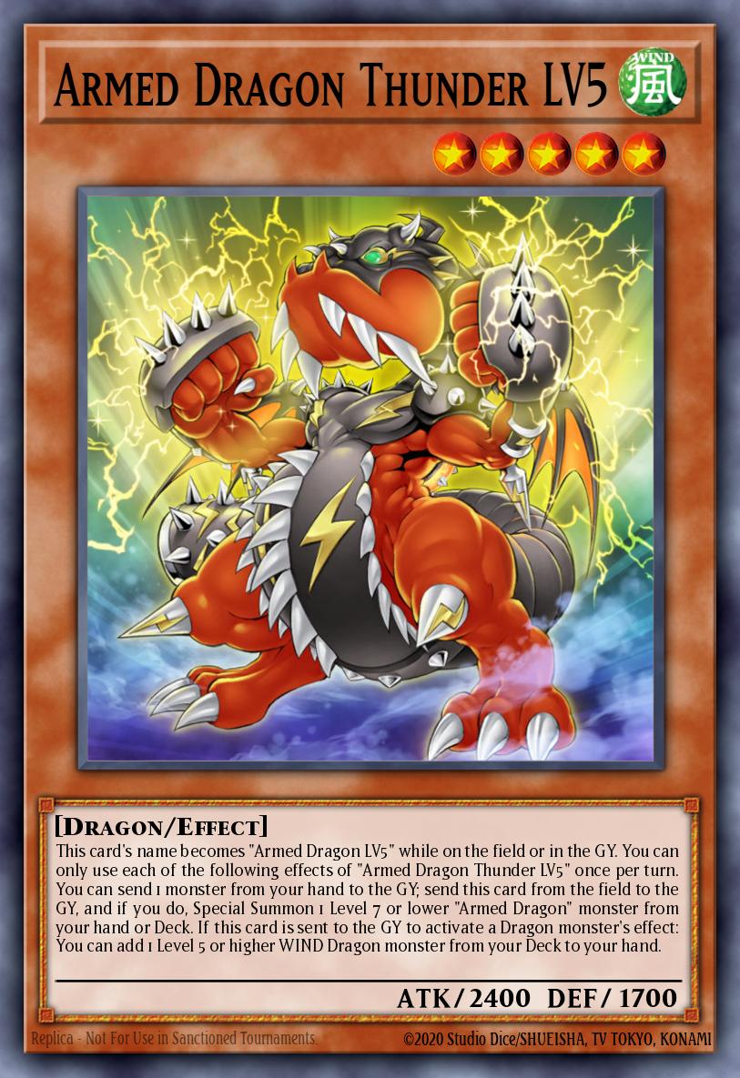 Armed Dragon Thunder LV5 Yu-Gi-Oh card