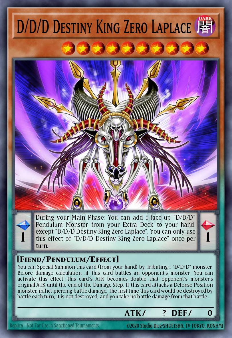 D/D/D Destiny King Zero Laplace Yu-Gi-Oh card