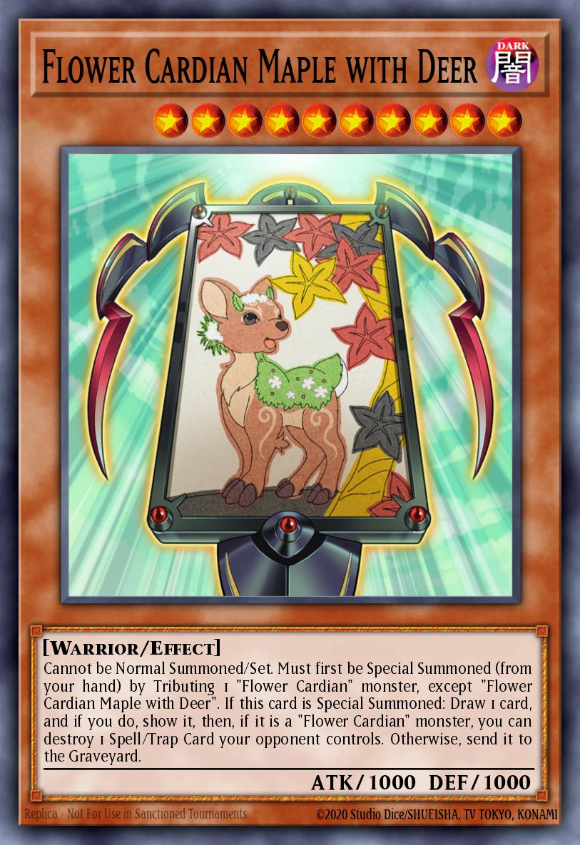 Flower Cardian Maple with Deer Yu-Gi-Oh card