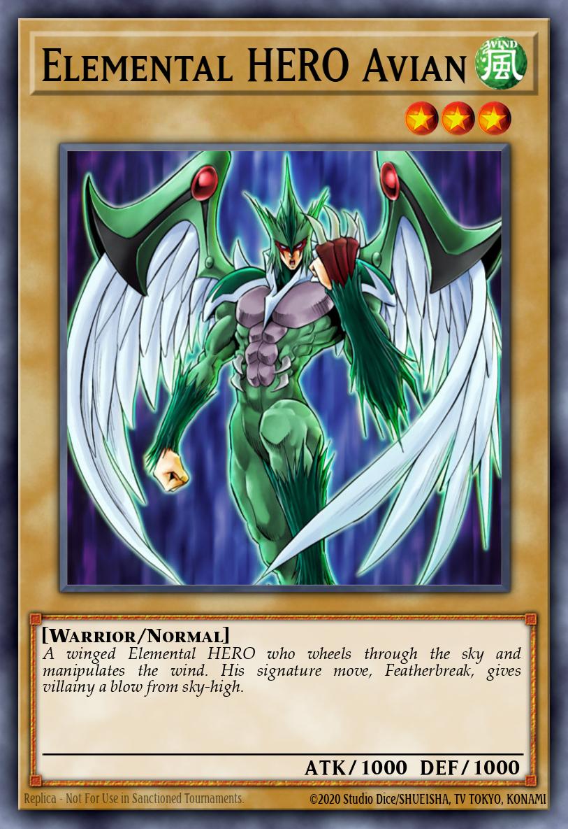 Elemental HERO Avian Yu-Gi-Oh card