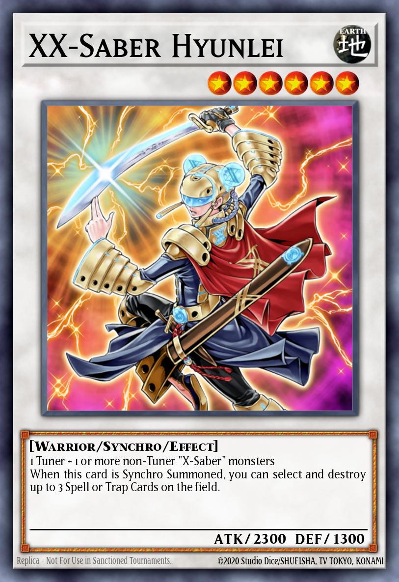 XX-Saber Hyunlei Yu-Gi-Oh card
