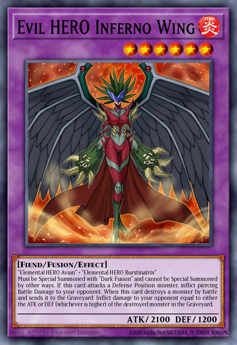 Evil HERO Inferno Wing Yu-Gi-Oh card