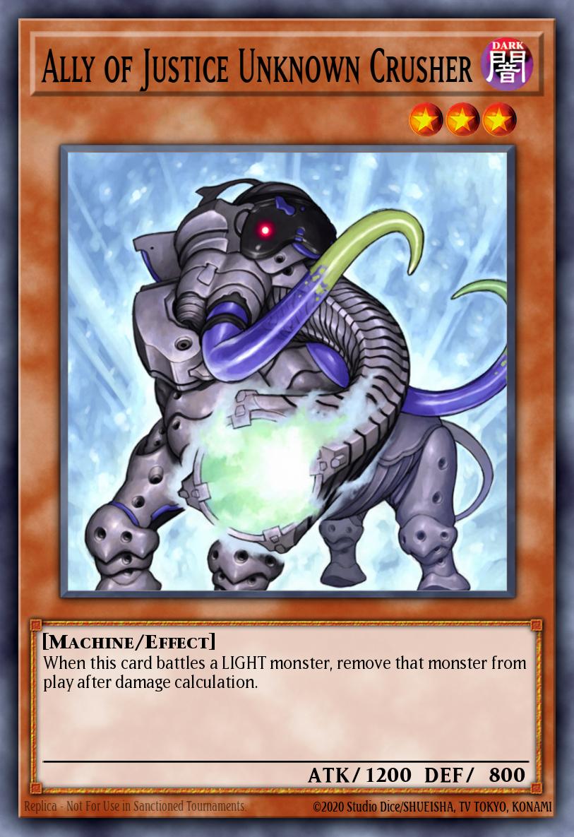 Ally of Justice Unknown Crusher Yu-Gi-Oh card