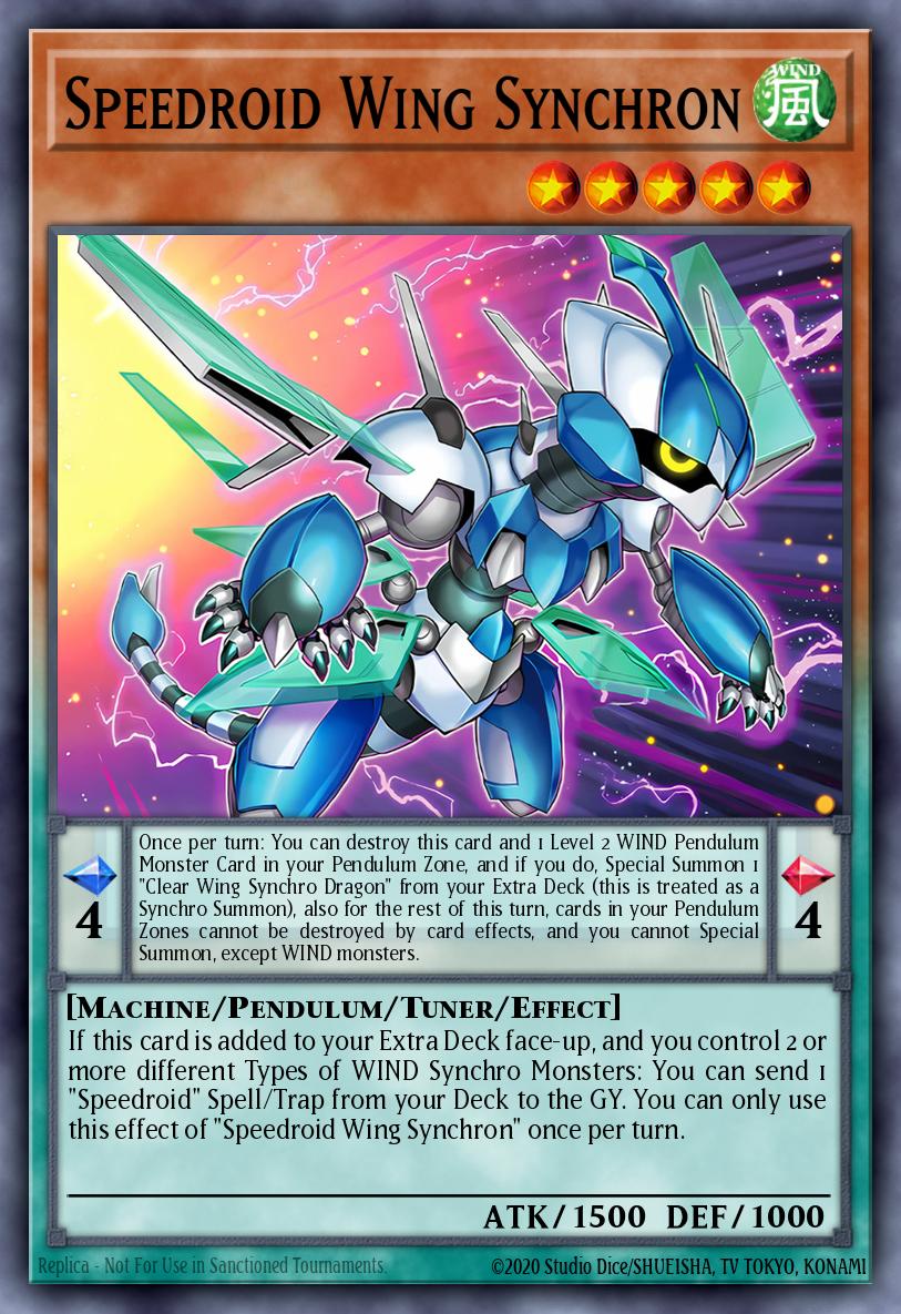 Speedroid Wing Synchron Yu-Gi-Oh card