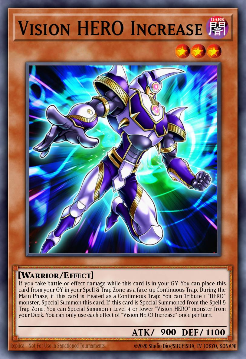 Vision HERO Increase Yu-Gi-Oh card