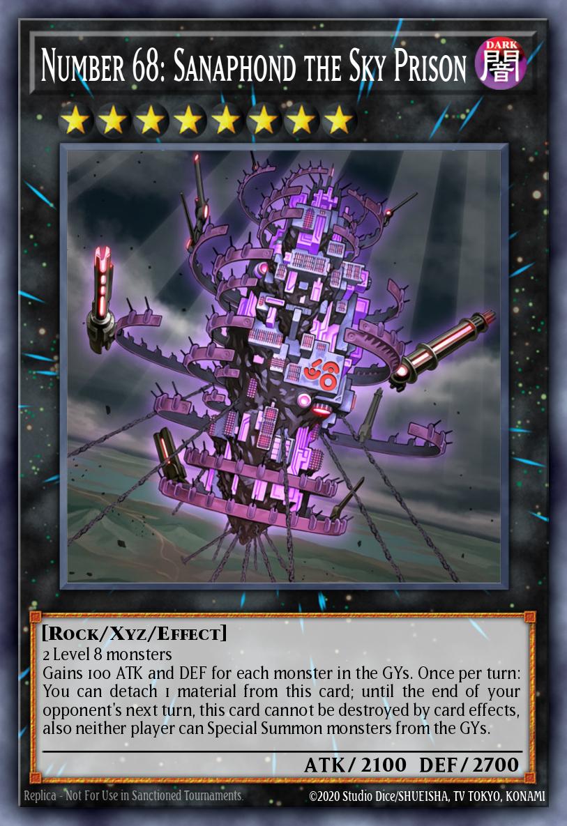 Number 68: Sanaphond the Sky Prison Yu-Gi-Oh card