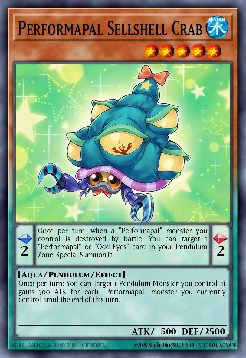 Performapal Sellshell Crab Yu-Gi-Oh card
