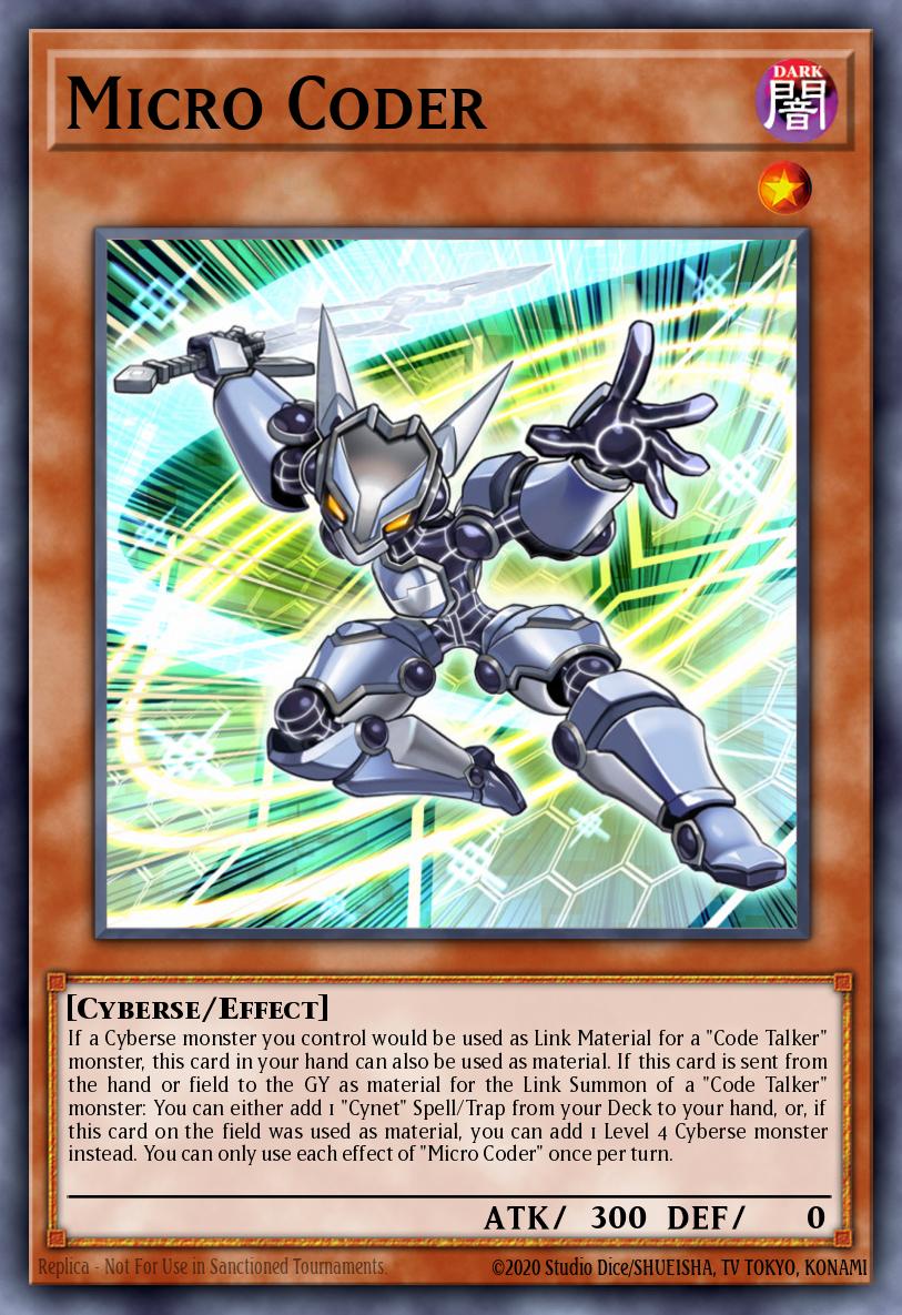 Micro Coder Yu-Gi-Oh card