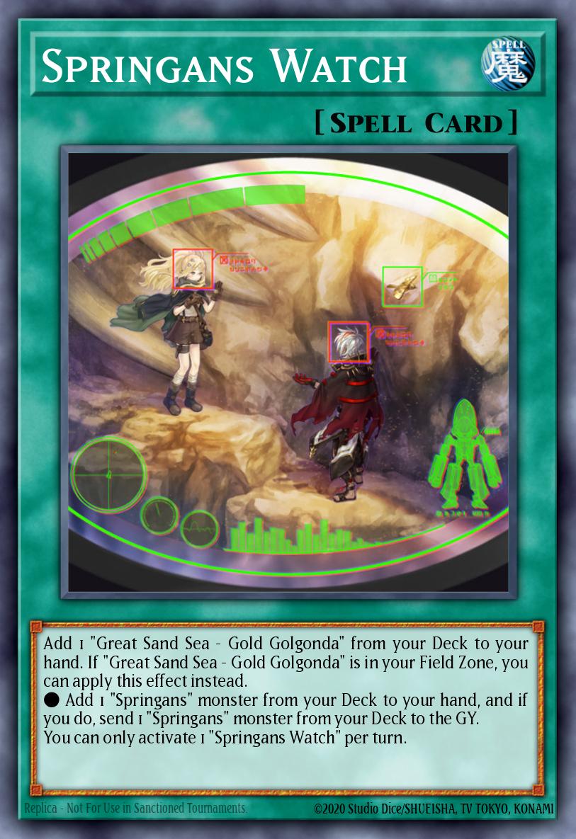 Springans Watch Yu-Gi-Oh card