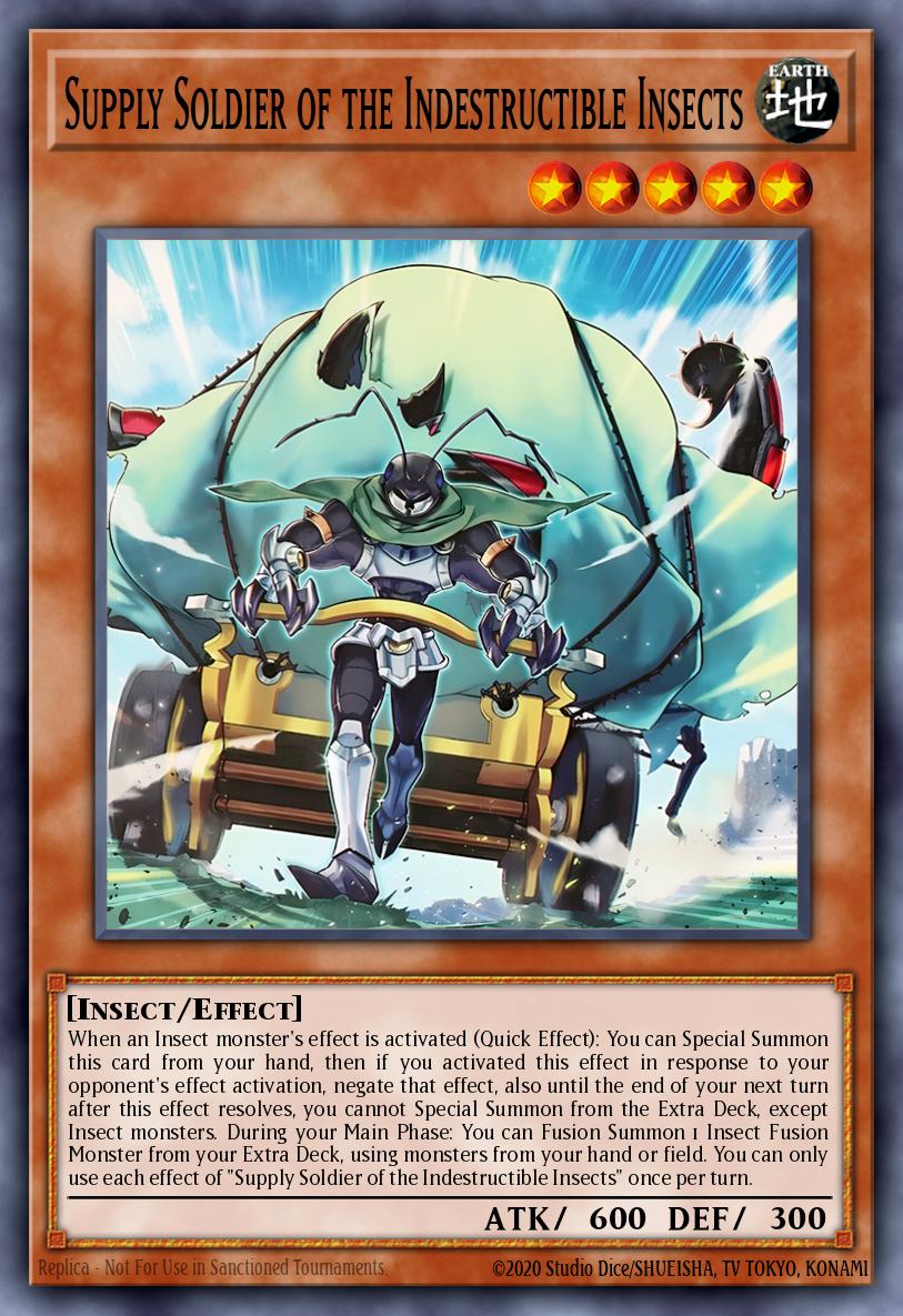 Supply Soldier of the Indestructible Insects Yu-Gi-Oh card