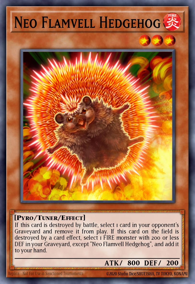 Neo Flamvell Hedgehog Yu-Gi-Oh card