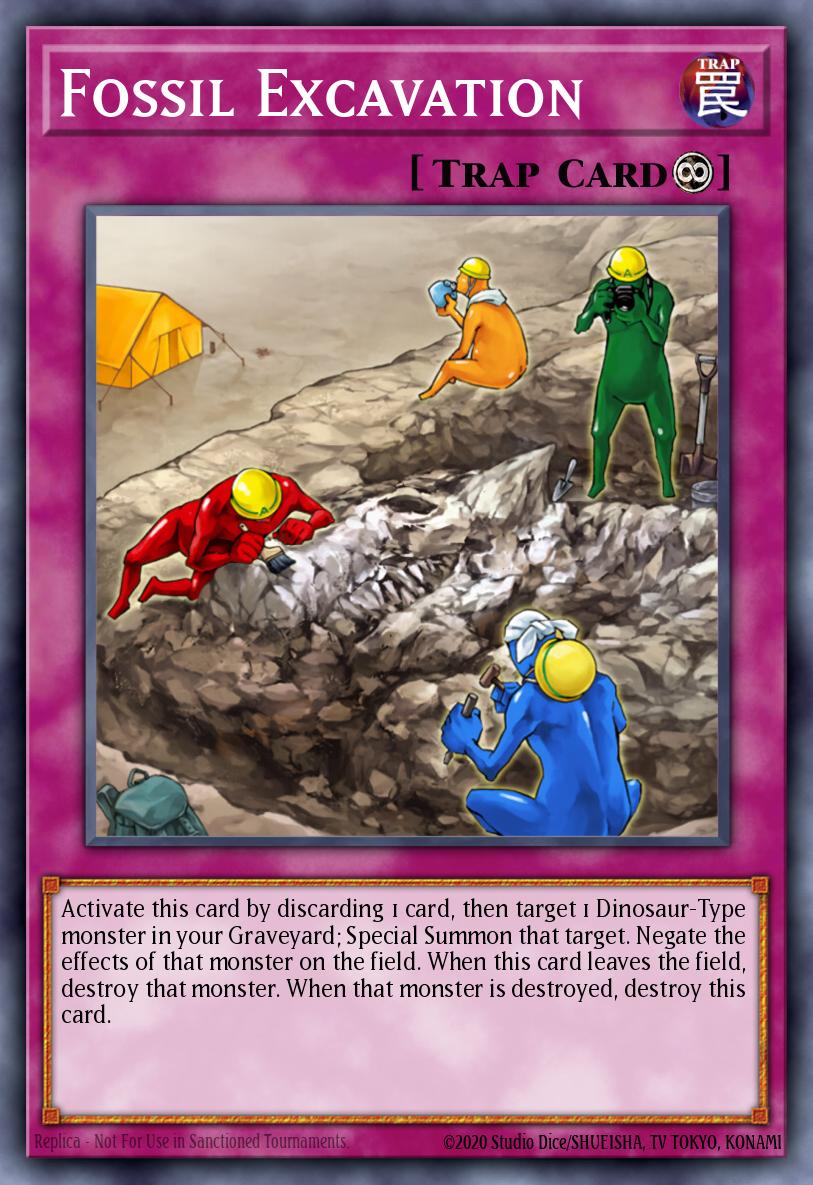 Fossil Excavation Yu-Gi-Oh card