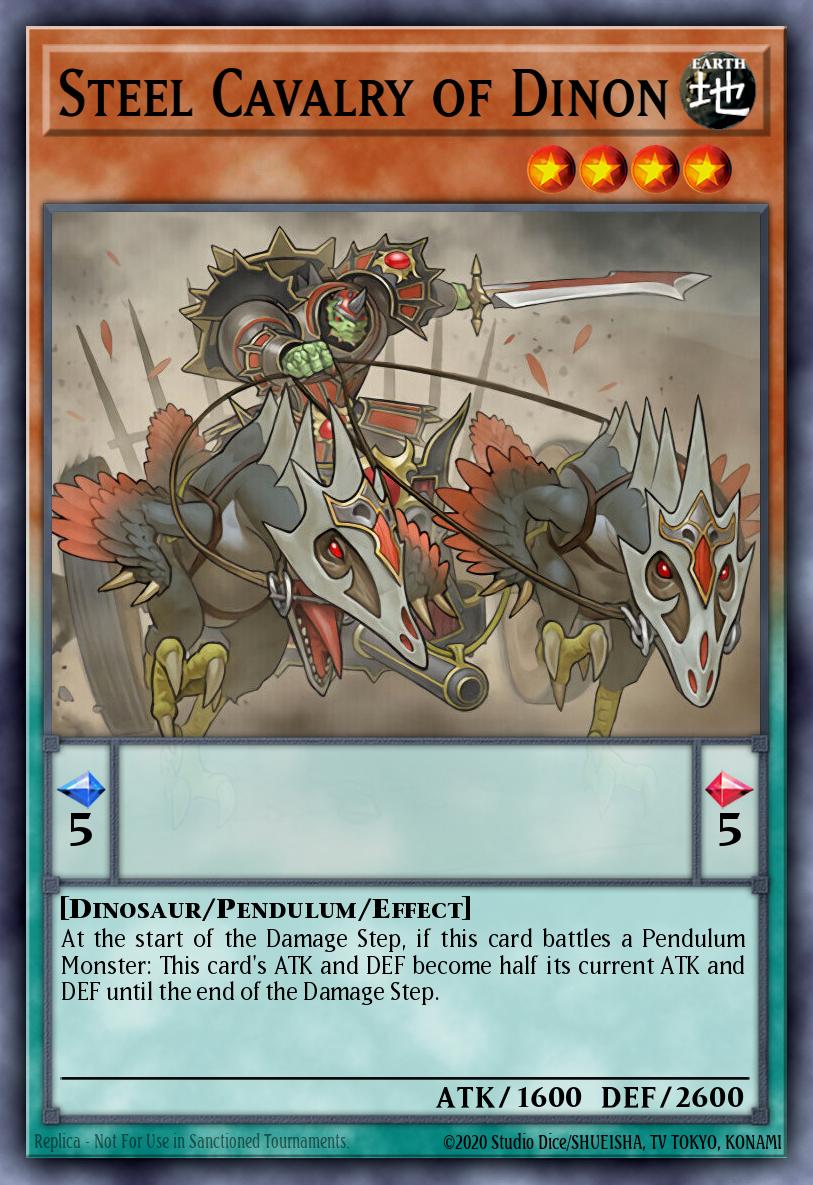 Steel Cavalry of Dinon Yu-Gi-Oh card