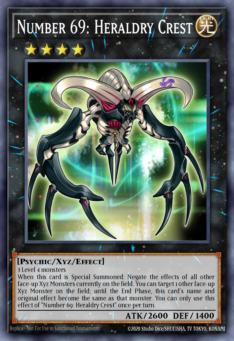 Number 69: Heraldry Crest Yu-Gi-Oh card