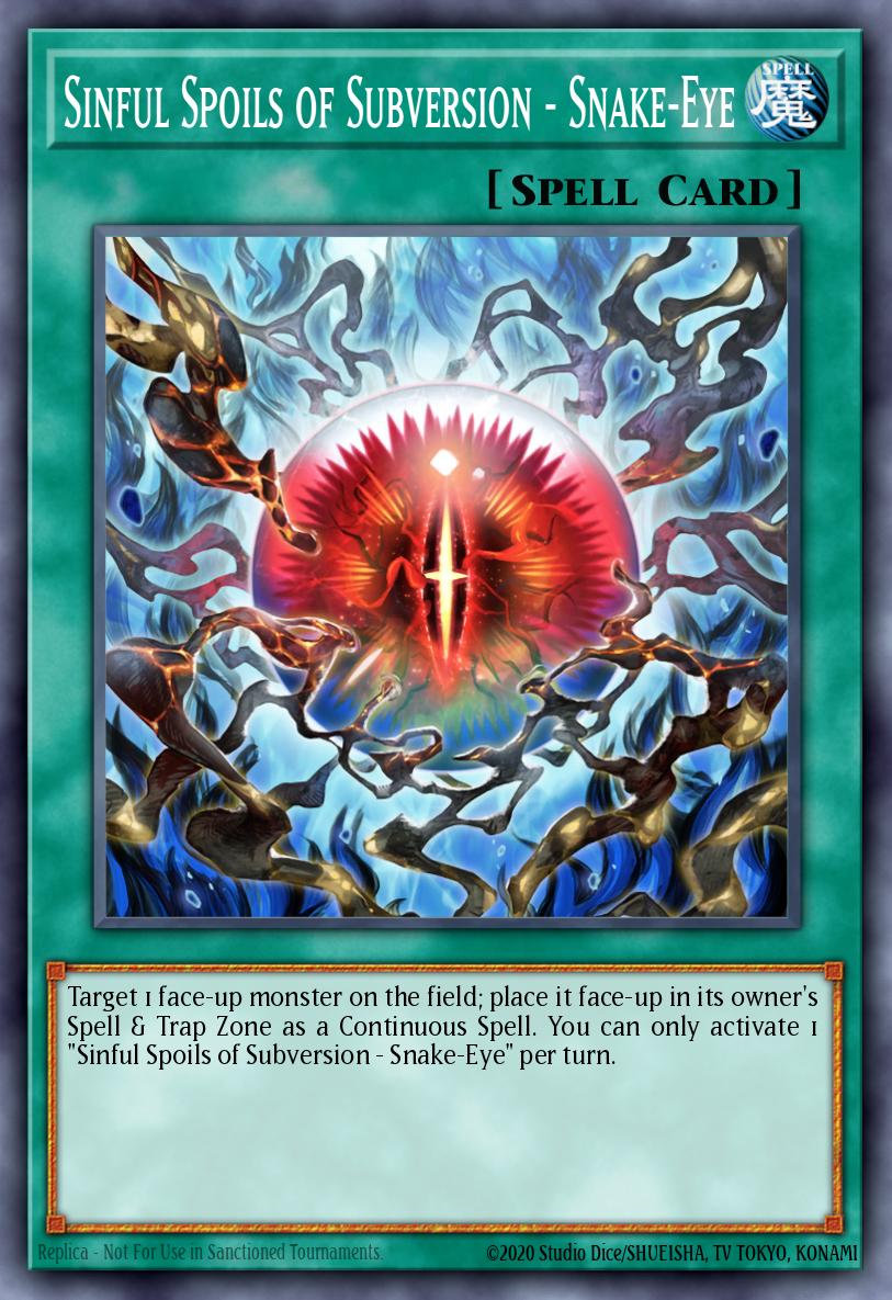 Sinful Spoils of Subversion - Snake-Eye Yu-Gi-Oh card