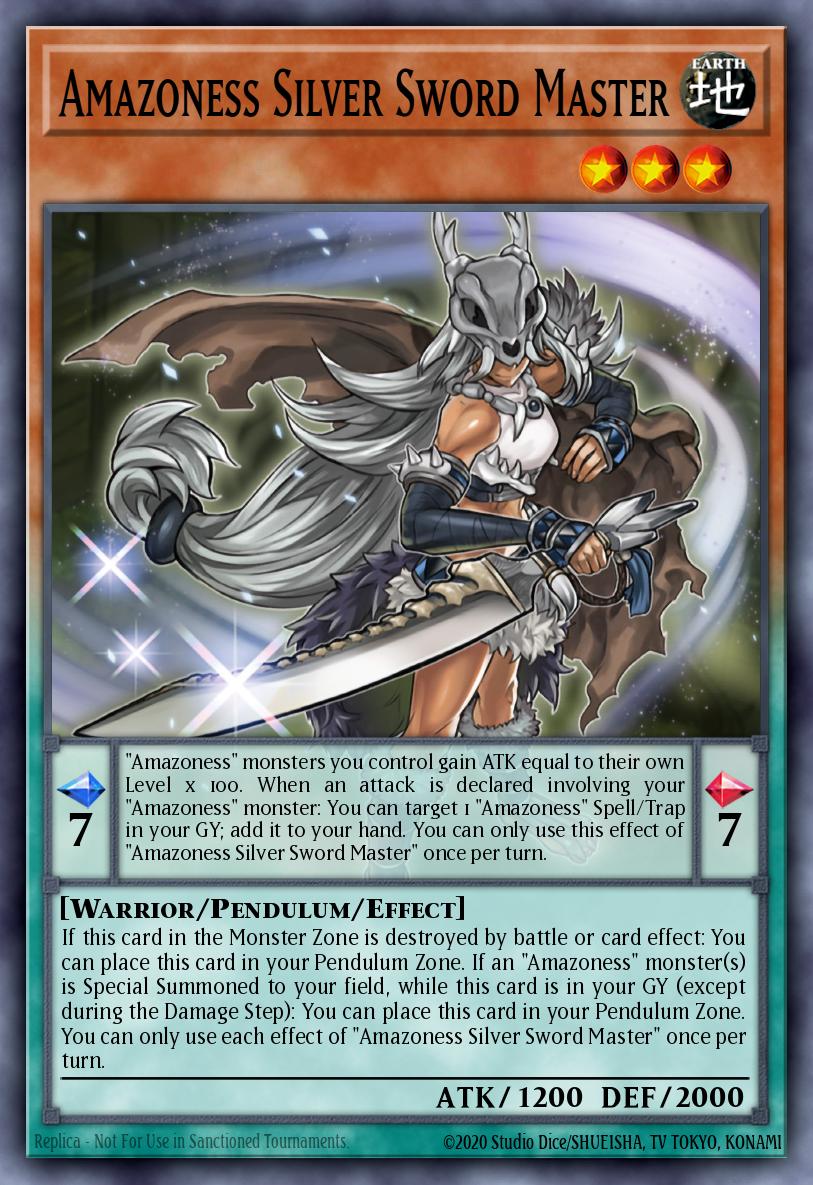 Amazoness Silver Sword Master Yu-Gi-Oh card