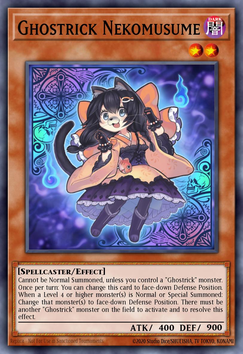 Ghostrick Nekomusume Yu-Gi-Oh card