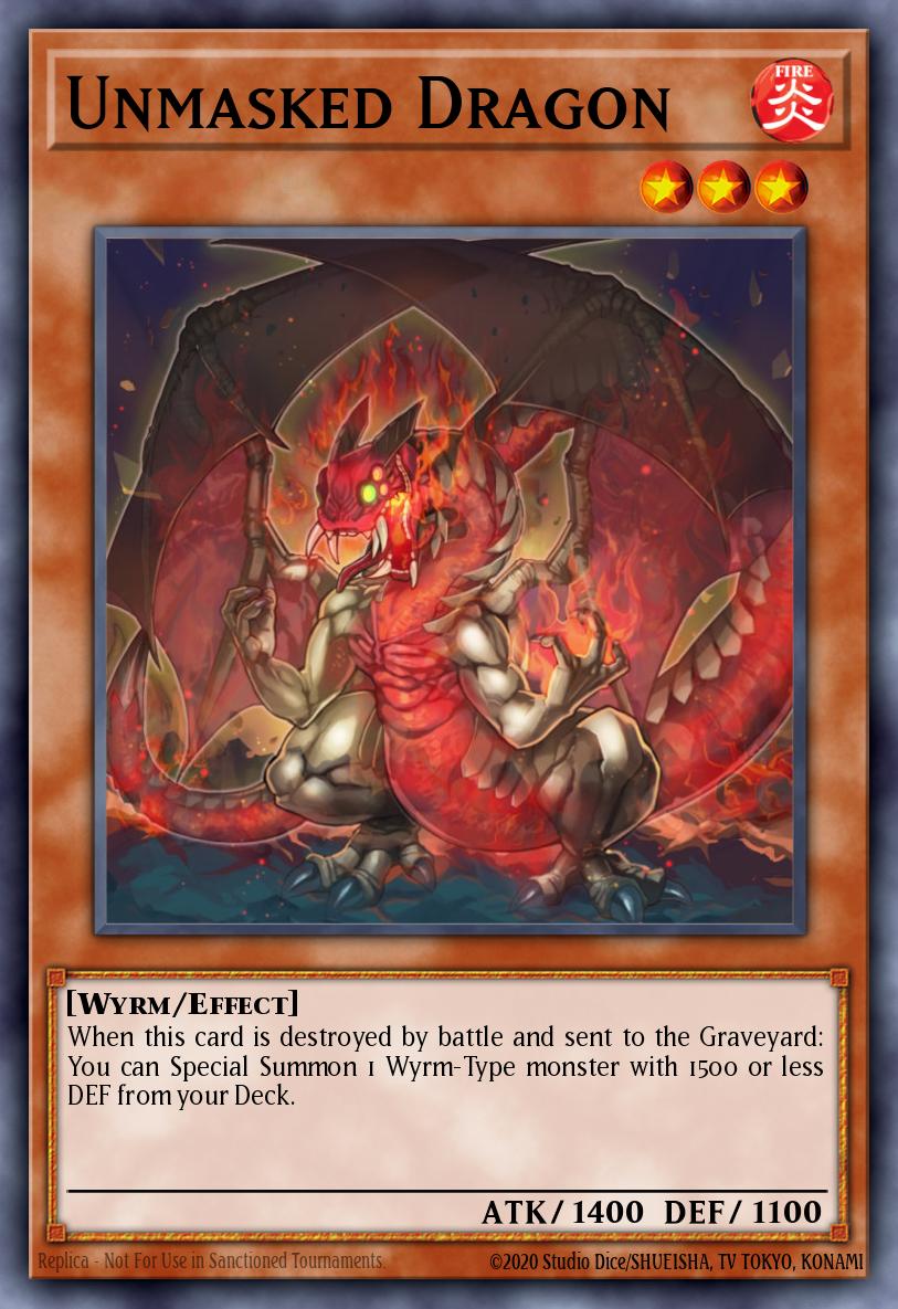Unmasked Dragon Yu-Gi-Oh card