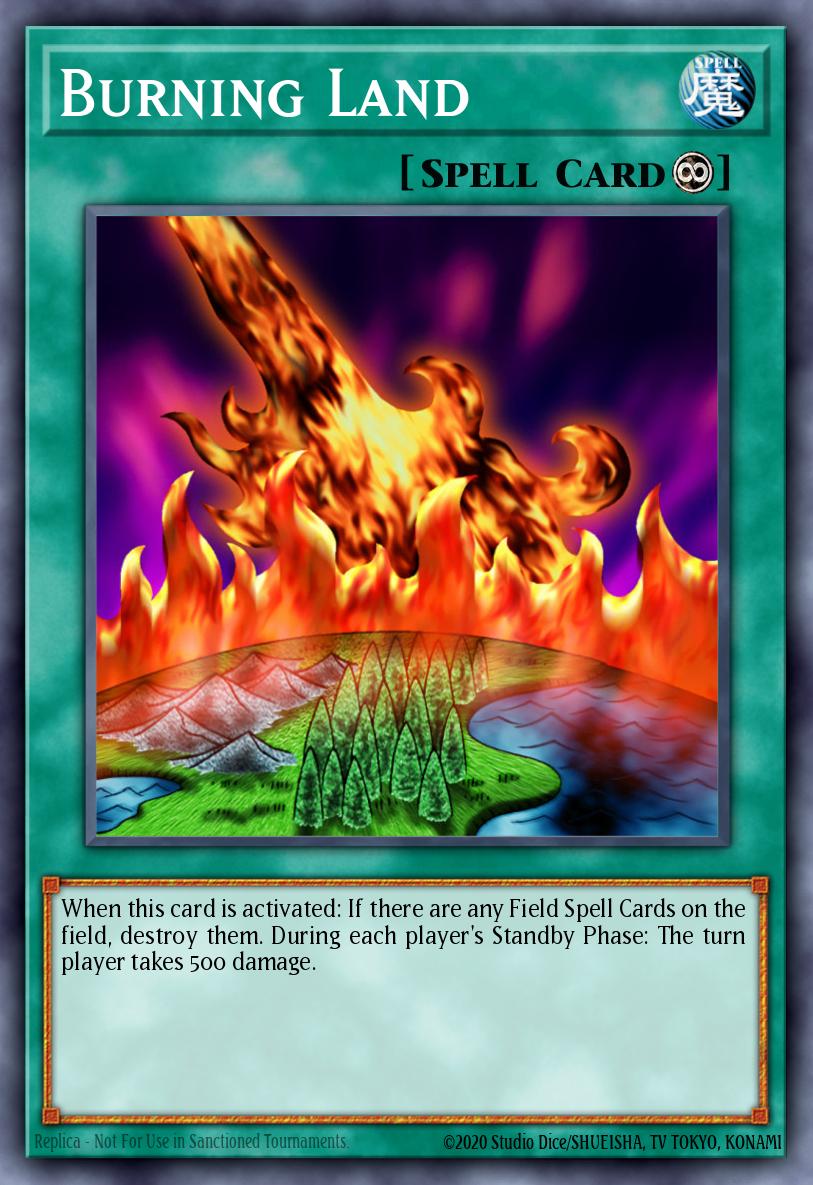 Burning Land Yu-Gi-Oh card